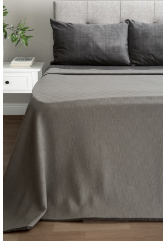 Alla Turca Çift Kişilik Doğal Pamuk Pike Gri