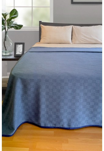 Alla Turca Çift Kişilik Doğal Pamuk Pike İndigo