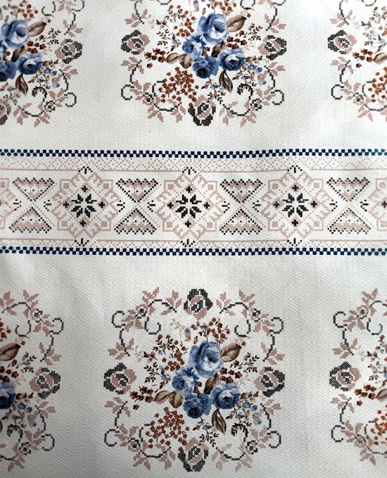 Alla Turca Çift Kişilik Kanaviçe Desenli Pike – İndigo | 200x240 cm | %100 Pamuk Alla Turca Çift Kişilik Kanaviçe Desenli Pike – İndigo | 200x240 cm | %100 Pamuk