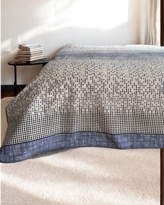 Alla Turca Çift Kişilik Modern Mozaik Desenli Pike – İndigo | 200x240 cm | %100 Pamuk