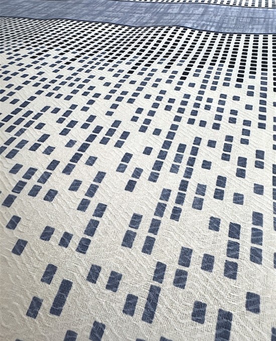 Alla Turca Tek Kişilik Modern Mozaik Desenli Pike – İndigo | 160x240 cm | %100 Pamuk Alla Turca Tek Kişilik Modern Mozaik Desenli Pike – İndigo | 160x240 cm | %100 Pamuk