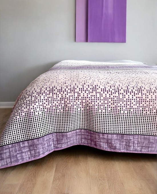 Alla Turca Çift Kişilik Modern Mozaik Desenli Pike – Lila | 200x240 cm | %100 Pamuk Alla Turca Çift Kişilik Modern Mozaik Desenli Pike – Lila | 200x240 cm | %100 Pamuk