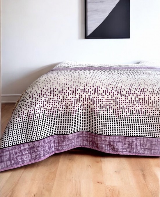 Alla Turca Çift Kişilik Modern Mozaik Desenli Pike – Lila | 200x240 cm | %100 Pamuk Alla Turca Çift Kişilik Modern Mozaik Desenli Pike – Lila | 200x240 cm | %100 Pamuk