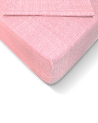 Ranforce 120x200 cm Lastikli Çarşaf Seti Toz Pembe