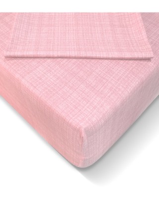 Ranforce 180x200 cm Lastikli Çarşaf Seti Toz Pembe