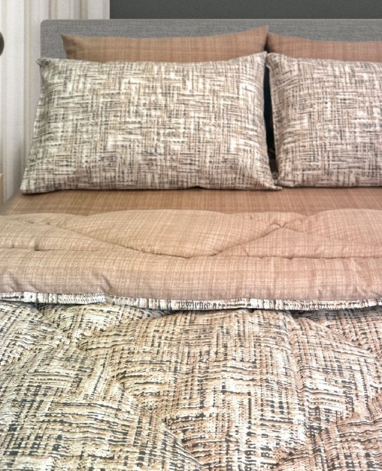 Lux Uyku Seti-tek Kişilik-lastikli Çarşaflı 2yastık Kılıflı-özel Çantada Active S.Kahve