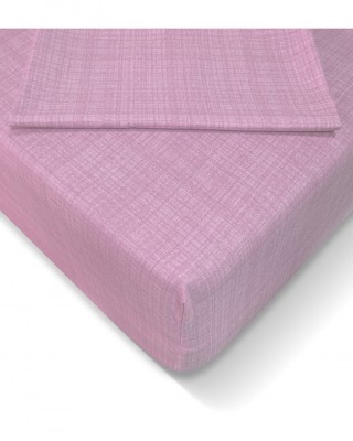 Ranforce 160x200 cm Lastikli Çarşaf Seti Pembe