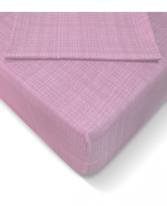 Alla Turca Ranforce 180*200 cm Lastikli Çarşaf Seti Pembe-180x200